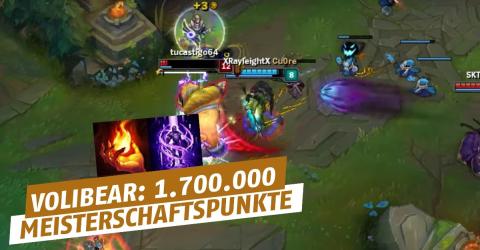 League Of Legends Ein Bronze 5 Spieler Hat Die Meisten Meisterschaftspunkte Mit Volibear